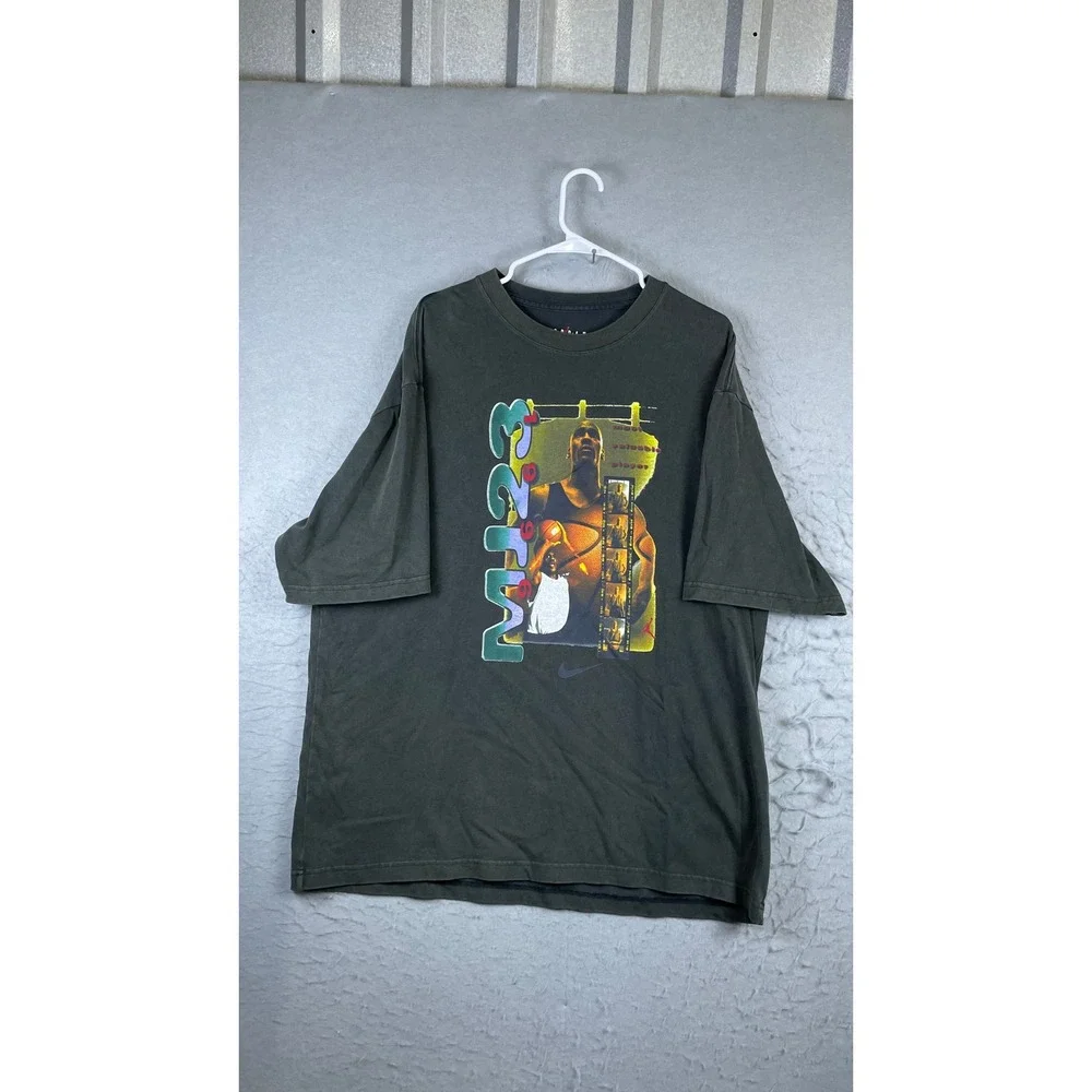 Jordan T-Shirt Mens XL Black Excellent MJ23 MVP Graphic Short Sleeve Tee